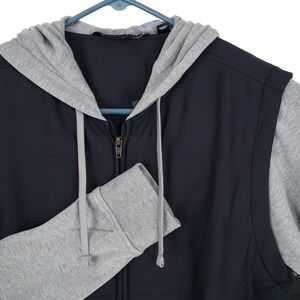 Travis Mathew Scavenger Vest Hoodie Black Heather Grey Style 1MV341 Men's Medium